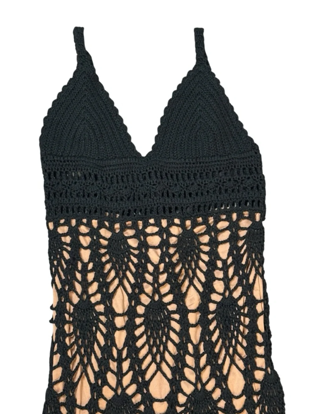 JLUXLABEL GREAT ESCAPE CROCHET MAXI DRESS LINED BODYCON BOHO GLAM **NWOT** - Picture 10 of 16